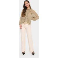 Langarm-Bluse JacelynSZ Lockere Passform beige