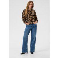 Langarm-Bluse KAlorina Regular fit black brown