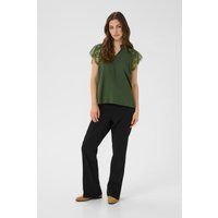 Kurzarm-Bluse CRNola Straight fit green
