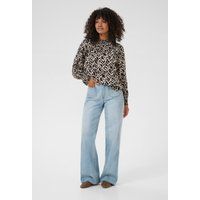 Langarm-Bluse KAdina Regular fit black offwhite