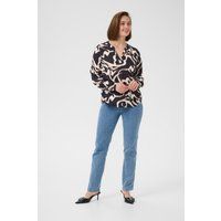Langarm-Bluse KAbeathe Regular fit black offwhite