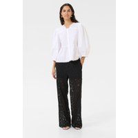 Kurzarm-Bluse KBAnnabelle Peplum fit white