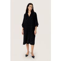 Oversized schwarzes Midikleid