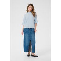 Lockerer Strickpullover mit Stehkragen