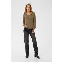 Gerippter Strickpullover mit schmaler Passform
