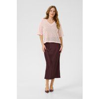 Baggy Kurzarm-Pullover mit Lochmuster