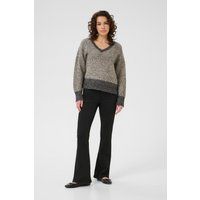 Strickpullover mit V-Ausschnitt, lockere Passform