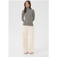 Gestreiftes, eng anliegendes Langarmshirt mit Rollkragen