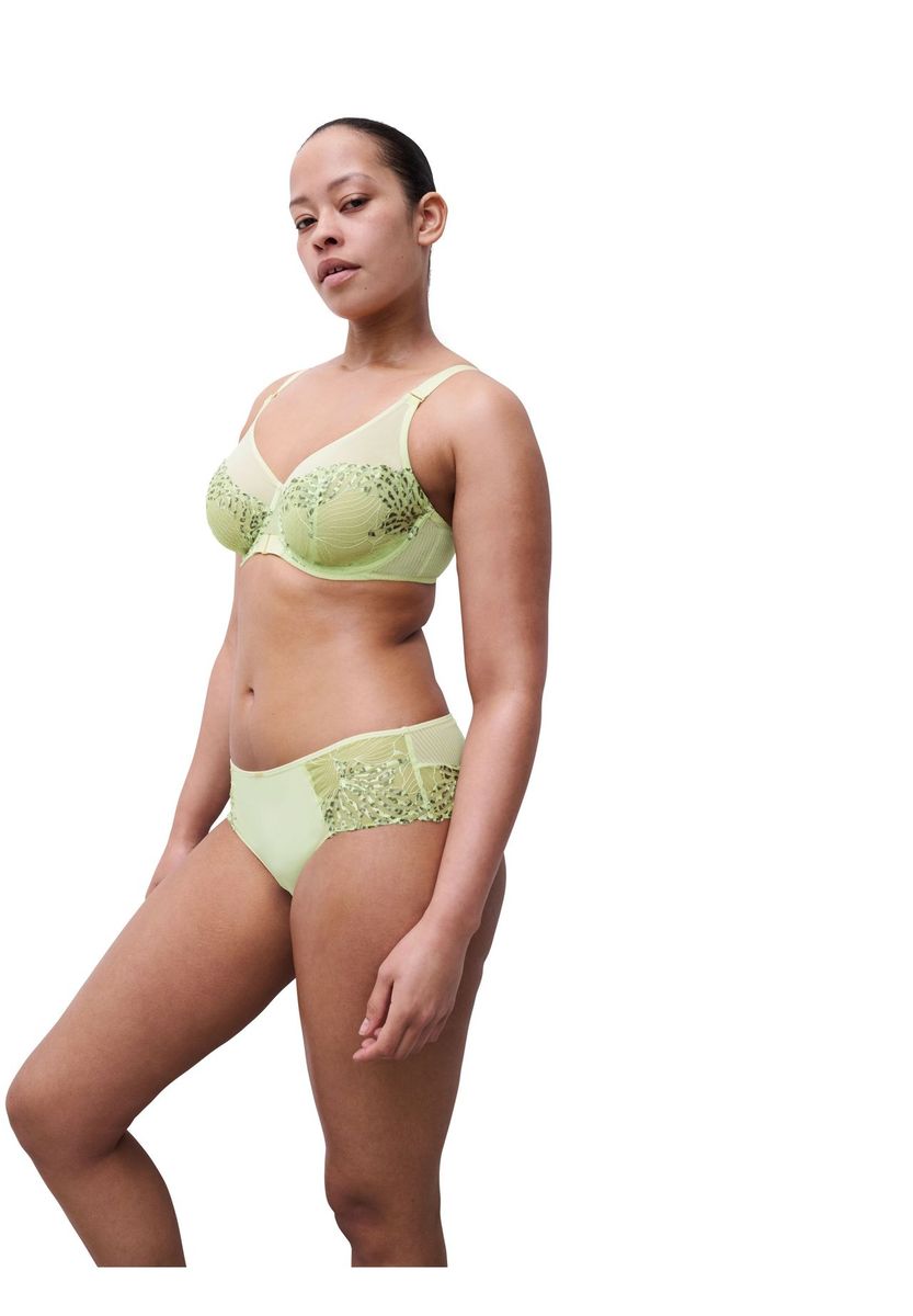 BH mit Bügel, Blumensstickerei, Transparent