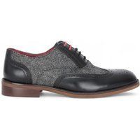 Herren Brogue Lederschuh mit Tweed-Einsatz