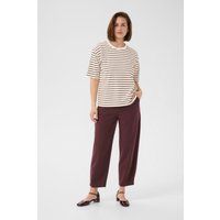 Gestreiftes, locker sitzendes Baumwoll-T-Shirt