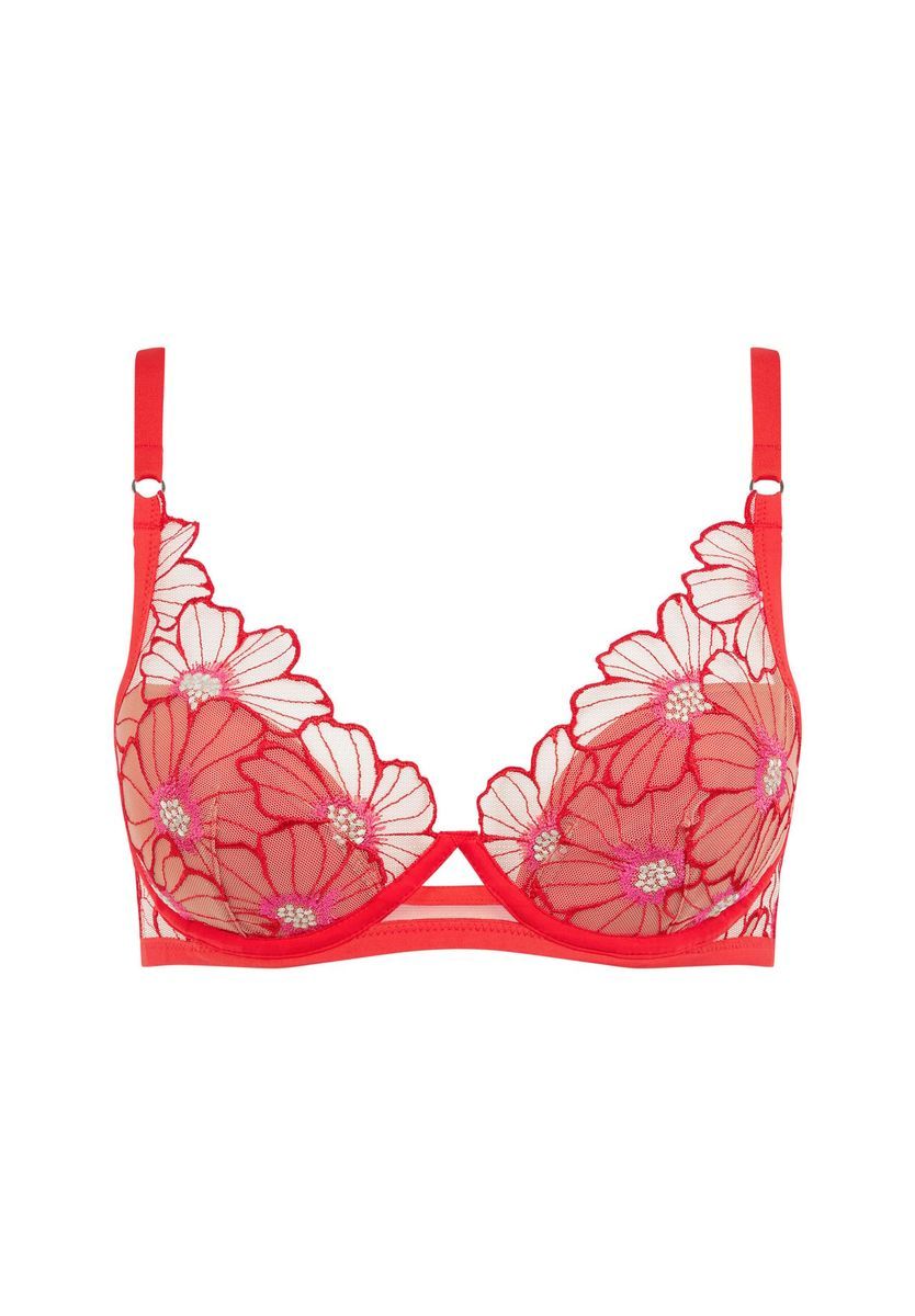 BH mit Blumenstickerei und Bügel