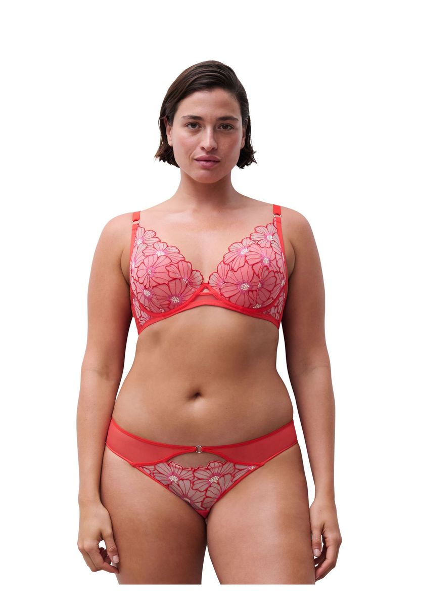 BH mit Blumenstickerei und Bügel