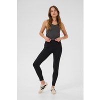 Schmal geschnittene Leggings mit hohem Bund