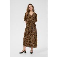 Weit geschnittenes Midikleid mit Leopardenmuster