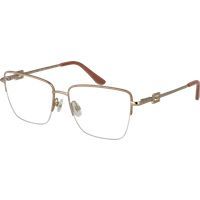 Rechteckige Halbrand-Metallbrille