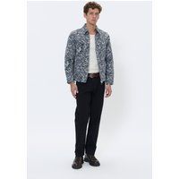Overshirt-Jacke aus strukturiertem Baumwollmischgewebe