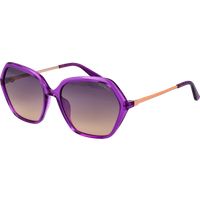 Geometrische lilafarbene Sonnenbrille