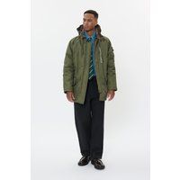 Kapuzen-Parka Mantel Olivgrün