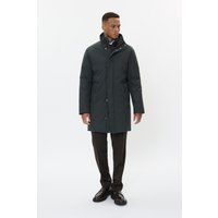 Herren Mantel mit gerader Passform, Dunkelgrau