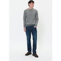 Klassische reguläre Passform Dunkelblaue Jeans