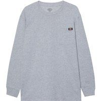 Dickies Pocket Tee Langarm Baumwoll Herren Grau T-Shirt