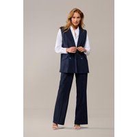 Weste Chloe Marineblau / Off-White