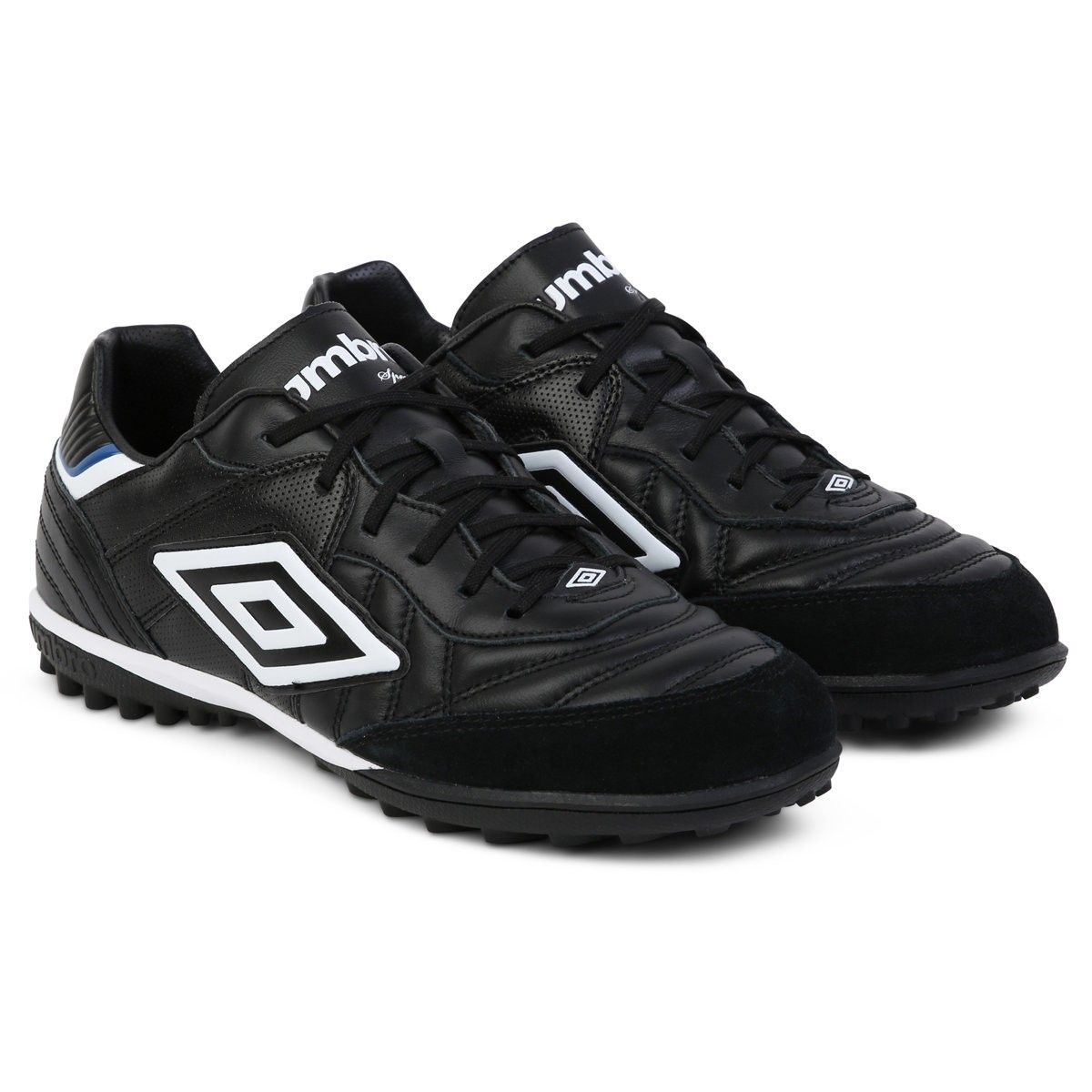 Umbro Herren Speciali Eternal Team Nt Grain Leder Astro Turf Turnschuhe (Schwarz/Weiß/Königsblau)