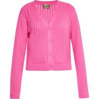 Gerippte Strickjacke Crop Cardigan