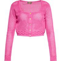Gerippte Strickjacke Crop Cardigan