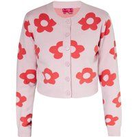 Gerippte Strickjacke Crop Cardigan