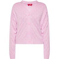 Gehäkelte Strickjacke mit Puffärmeln