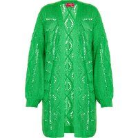 Offene Strickjacke mit Strukturmuster