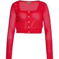 Kurz Strickjacke mit offener Strickmuster