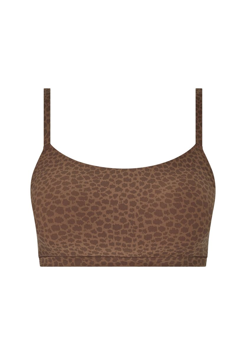 Bügelloses Bustier-Bralette mit Leopardenmuster