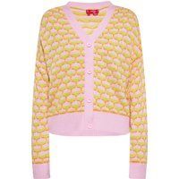 Gemusterte Strickjacke mit V-Ausschnitt