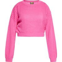 Kurzer Strickpullover mit Rippstruktur
