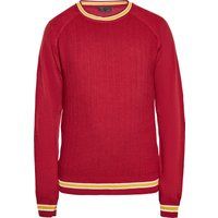 Herren weinroter Rundhals-Pullover