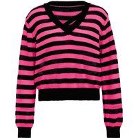Mymo Pullover Frauen schwarz rosa