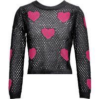 Mymo Pullover Frauen schwarz rosa