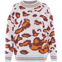 Strickpullover mit Animal-Print