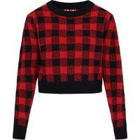 Mymo Pullover Frauen black dark red