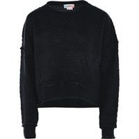 Strukturierter Strickpullover mit Rundhalsausschnitt