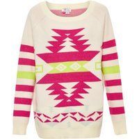 Mymo Pullover Frauen WOLLWEISS FUCHSIA