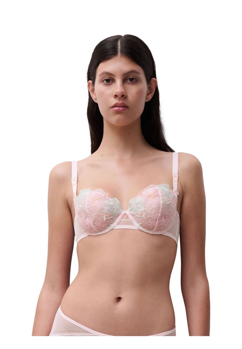 BH mit Blumenstickerei und Bügel