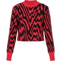 Mymo Pullover Frauen rot schwarz