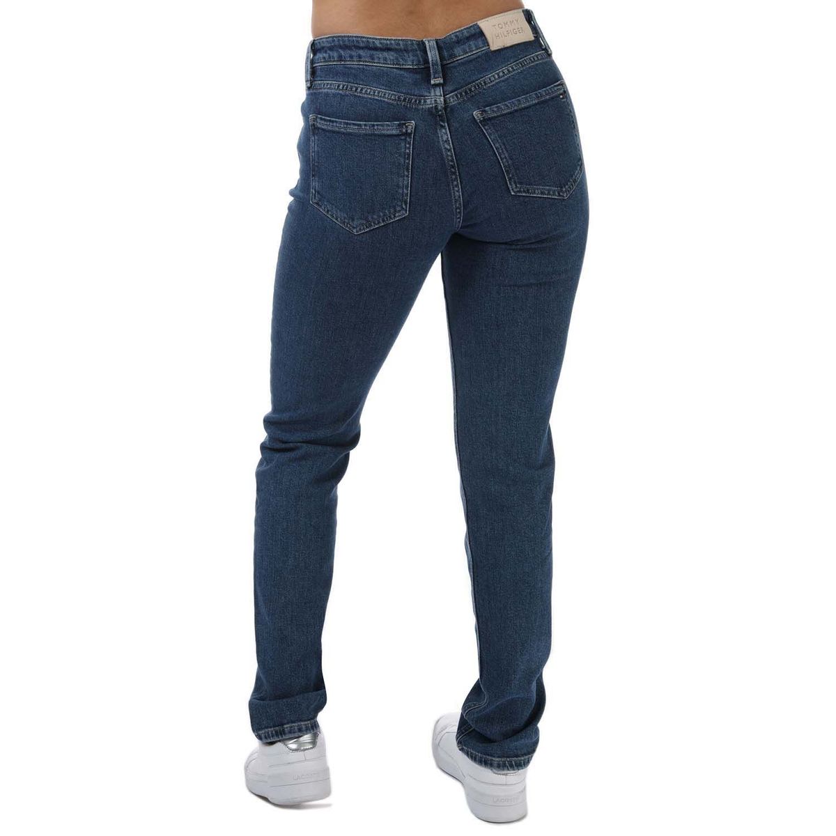 Klassische Mid-Rise Straight Jeans
