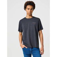 Verwaschenes schwarzes T-Shirt mit Grafikprint