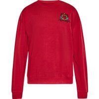 Lässiges weinrotes Rundhals-Sweatshirt