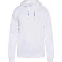 Weißer Hoodie mit Kordelzugdetail